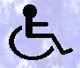 wheelchair in blue sky